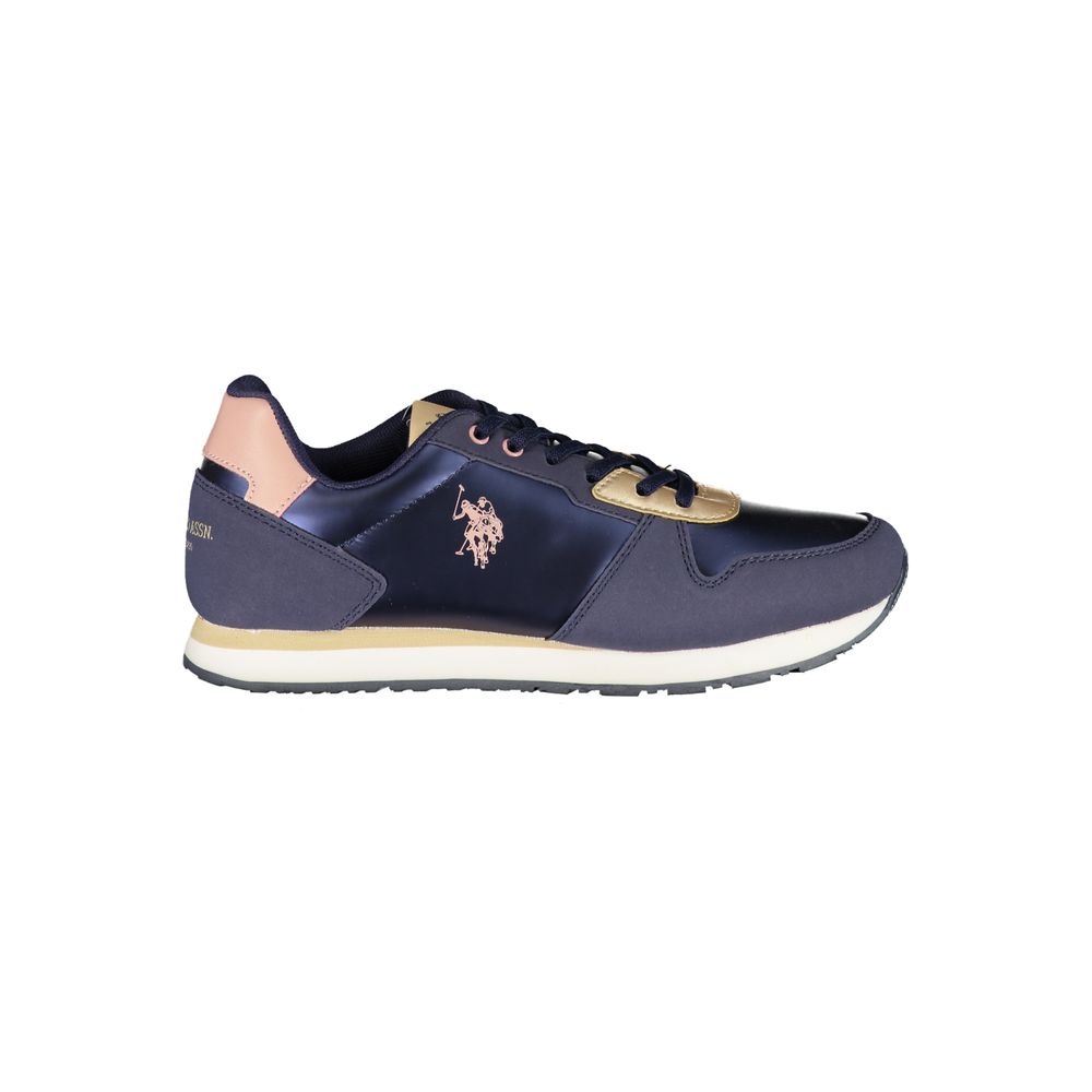 Blue Polyurethane Women Sneaker