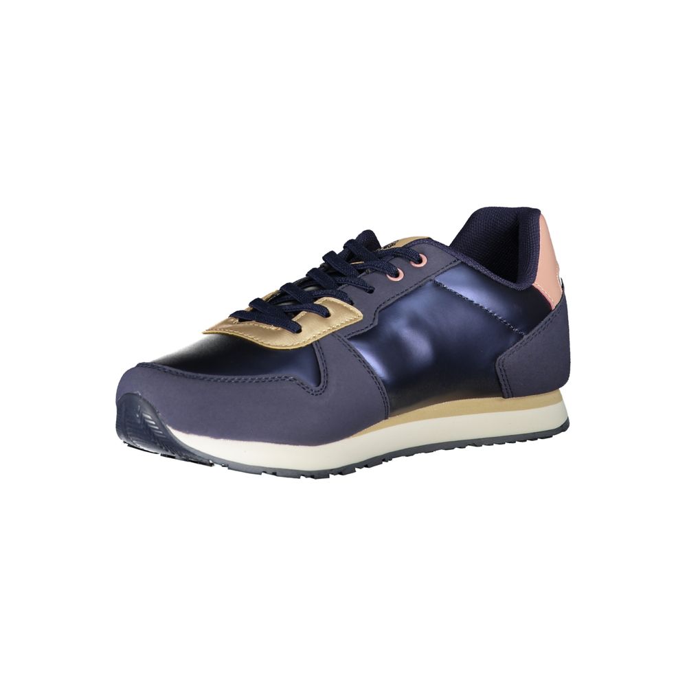 Blue Polyurethane Women Sneaker