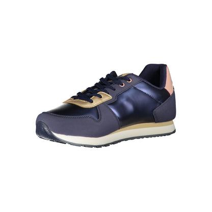Blue Polyurethane Women Sneaker