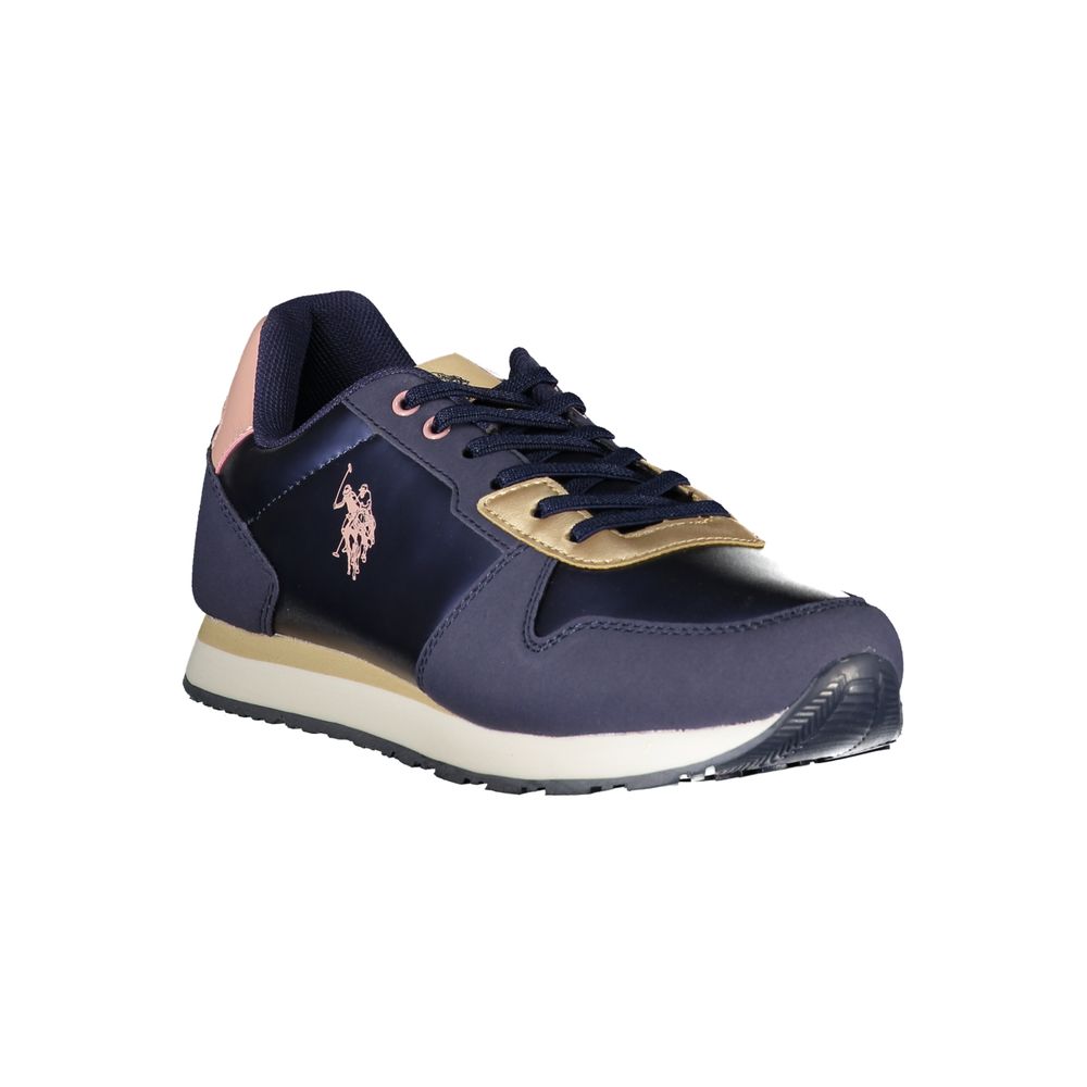 Blue Polyurethane Women Sneaker