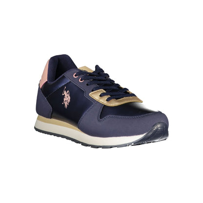 Blue Polyurethane Women Sneaker