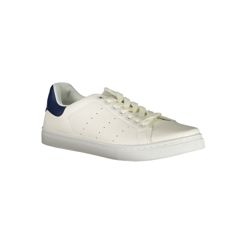 White Polyurethane Men's Sneaker