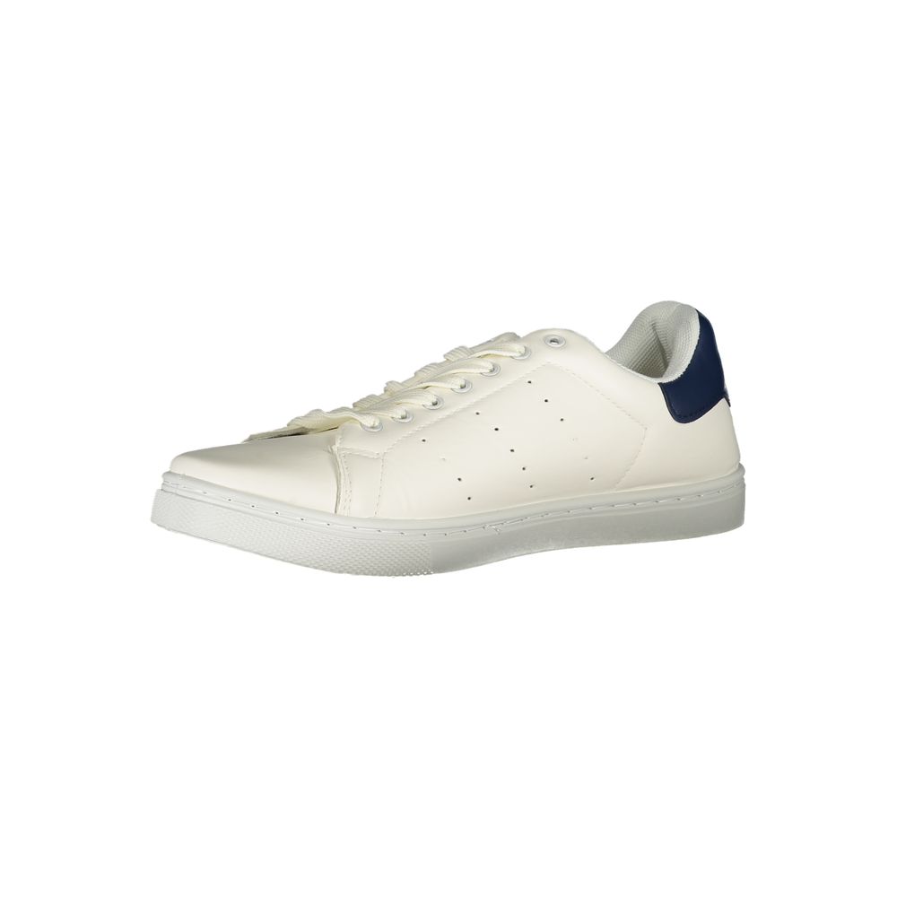 White Polyurethane Men's Sneaker