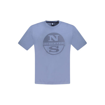 Blue Cotton Men T-Shirt