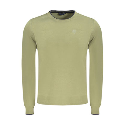 Green Cotton Men Sweater