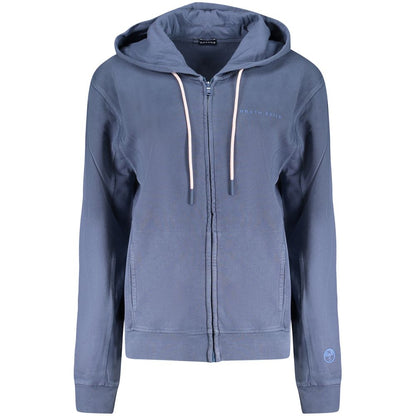 Blue Cotton Women Sweater