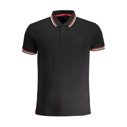 Black Cotton Men's Polo Shirt