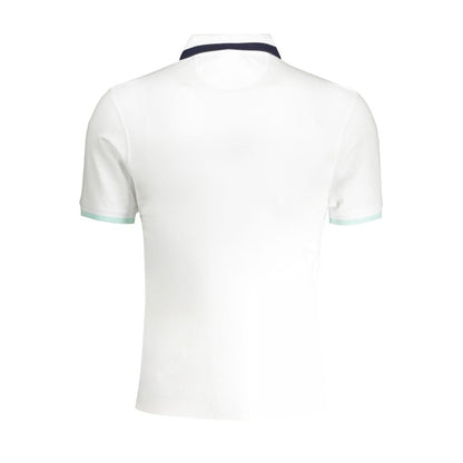 White Cotton Men Polo Shirt