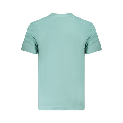 Light Blue Cotton Men T-Shirt
