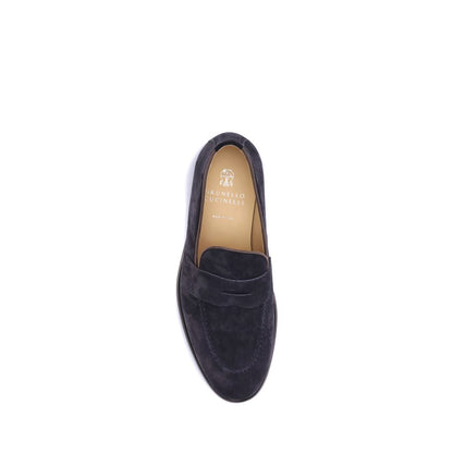 Blue Rubber Slip-On Loafers