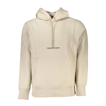 Beige Cotton Men Sweater