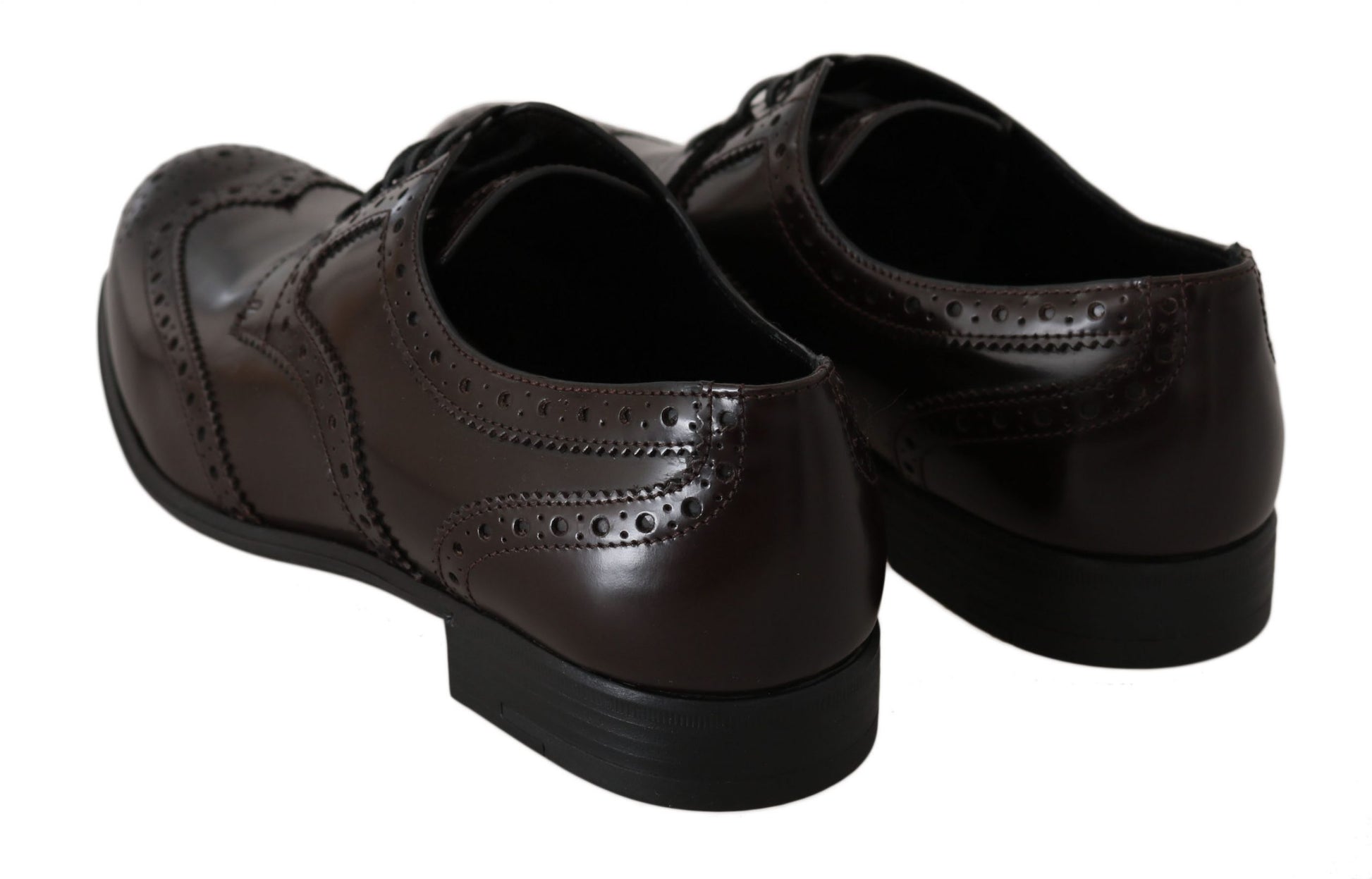 Elegant Brown Leather Oxford Flats