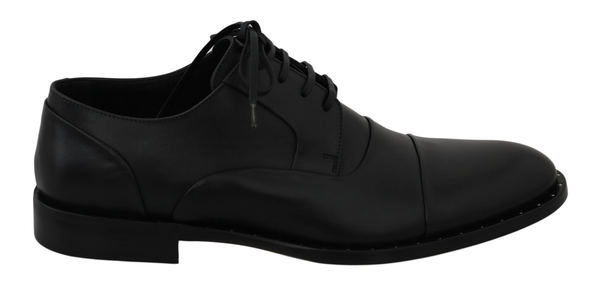 Sleek Black Leather Formal Dress Shoes