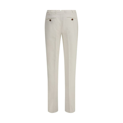 White Cotton Casual Pants
