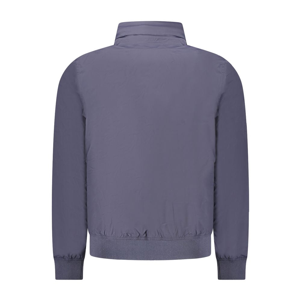 Blue Nylon Men Jacket