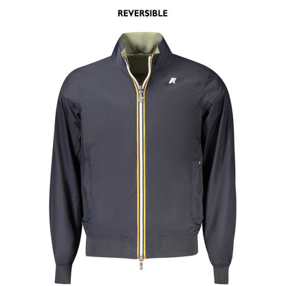 Blue Nylon Men Jacket