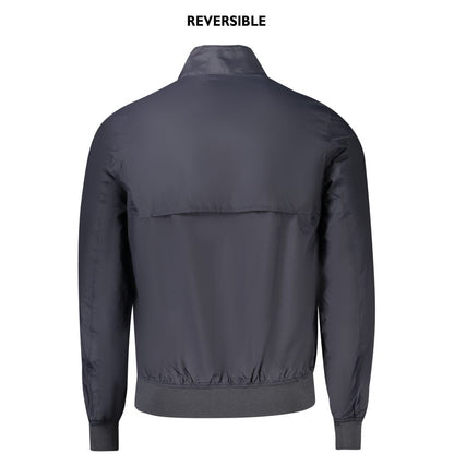Blue Nylon Men Jacket