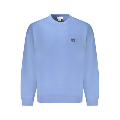 Blue Cotton Men Sweater