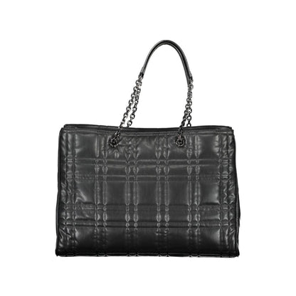 Black Polyester Handbag