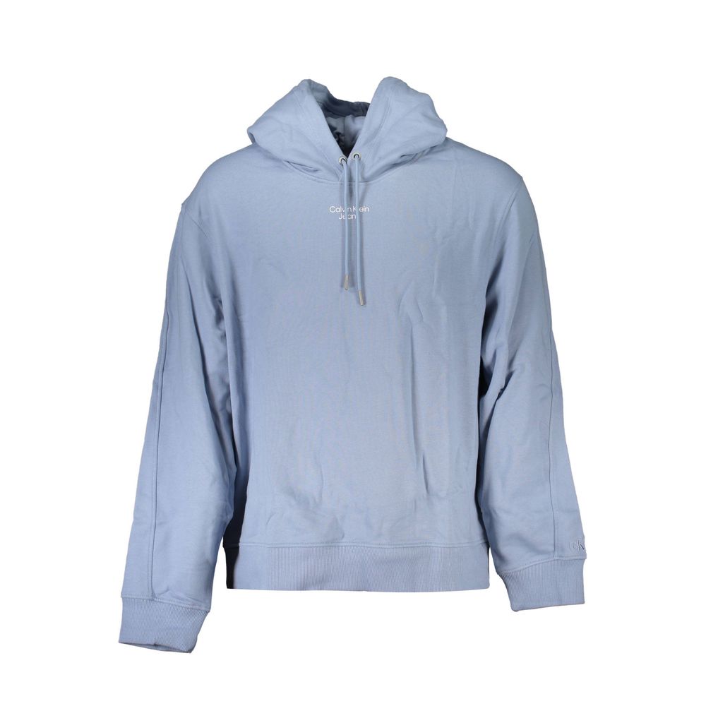 Blue Cotton Men Sweater