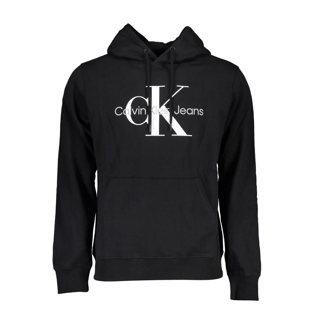 Black Cotton Men Sweater
