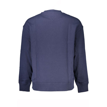 Blue Cotton Men Sweater