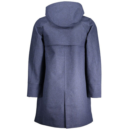 Blue Polyester Jackets & Coat