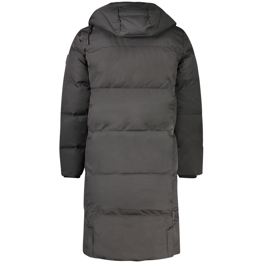 Black Polyester Jackets & Coat