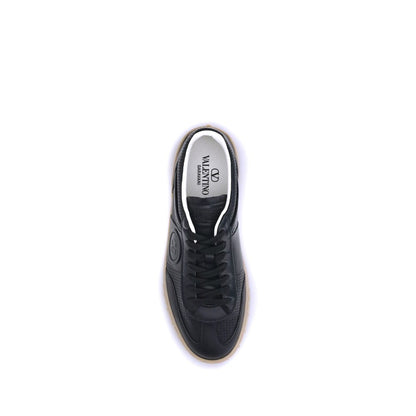 Black Rubber Low Top Sneakers
