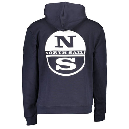 Blue Cotton Men Sweater