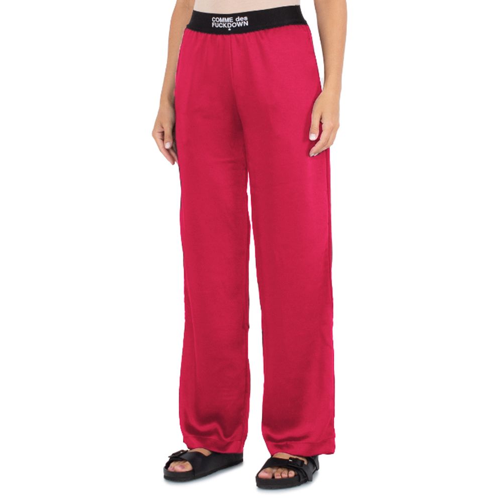 Fuchsia Polyester Women's Pant