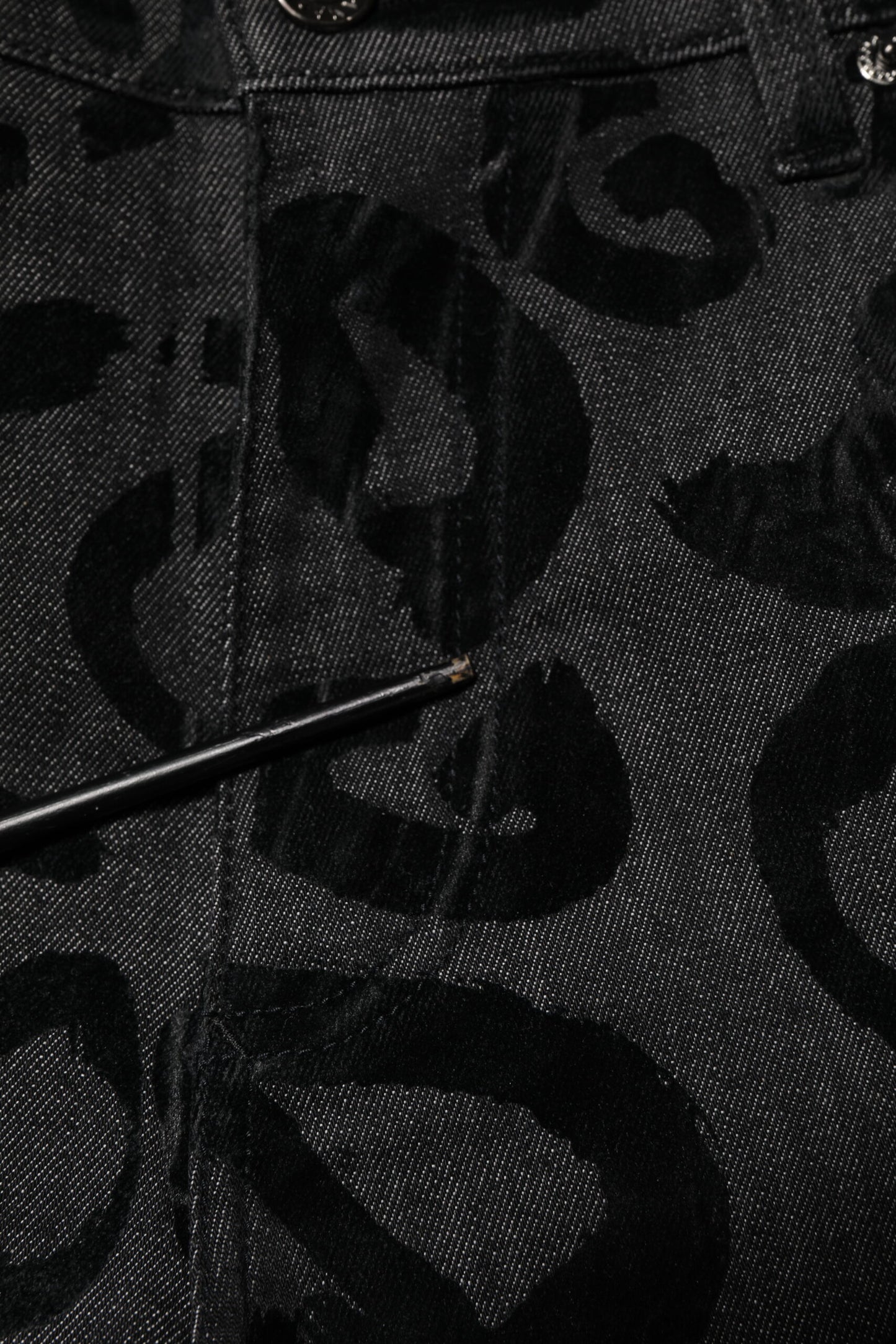 Gray Cotton DG Logo Straight Men Denim Jeans