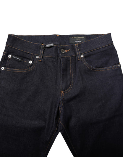 Black Cotton Skinny Men Denim Jeans