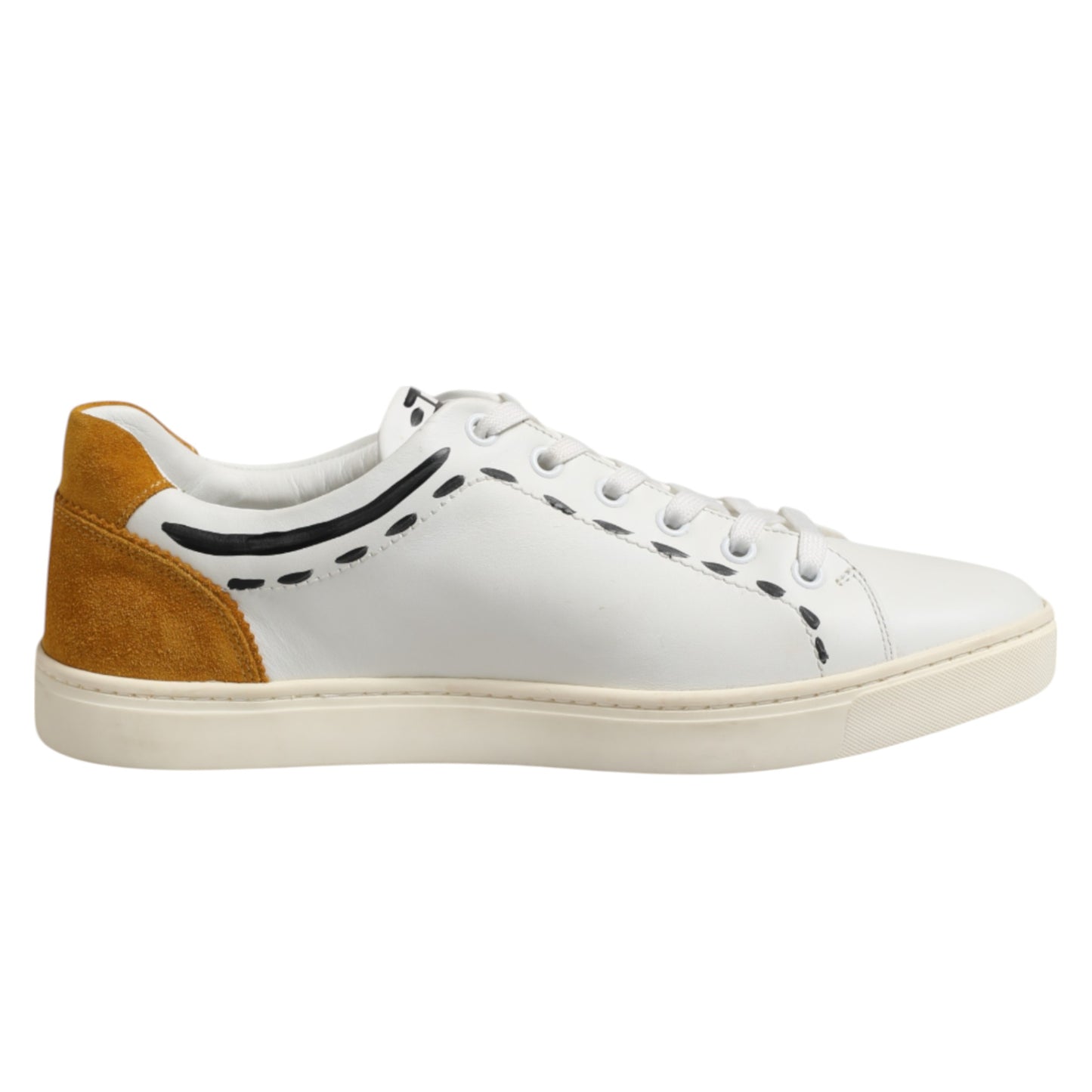 White Leather MILANO Low Top Sneakers Shoes