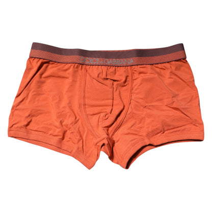 Orange Cotton Regular Boxer Brief Underwear