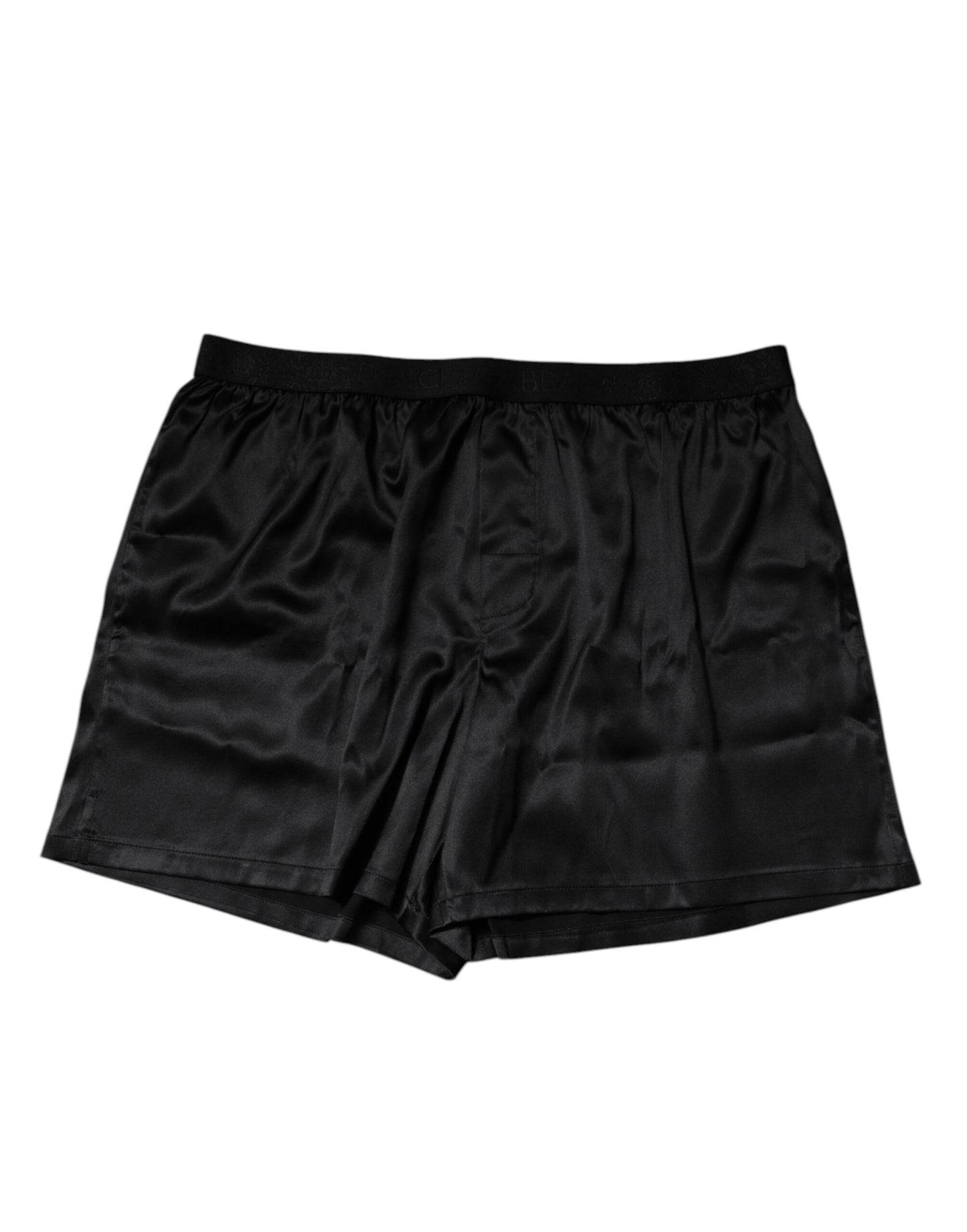 Black Silk Regular Men Boxer Shorts Underwear