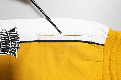 Yellow Cotton Drawstring Jogger Pants