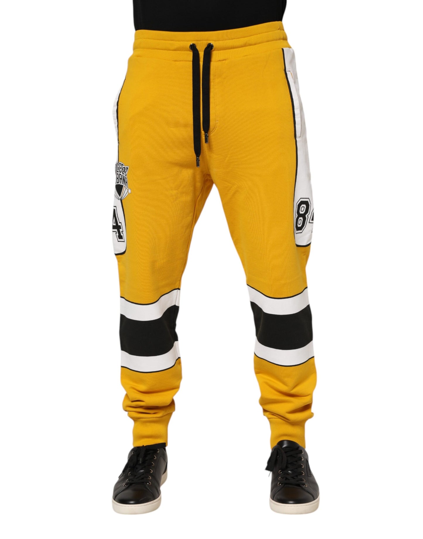 Yellow Cotton Sweatpants Jogger Pants