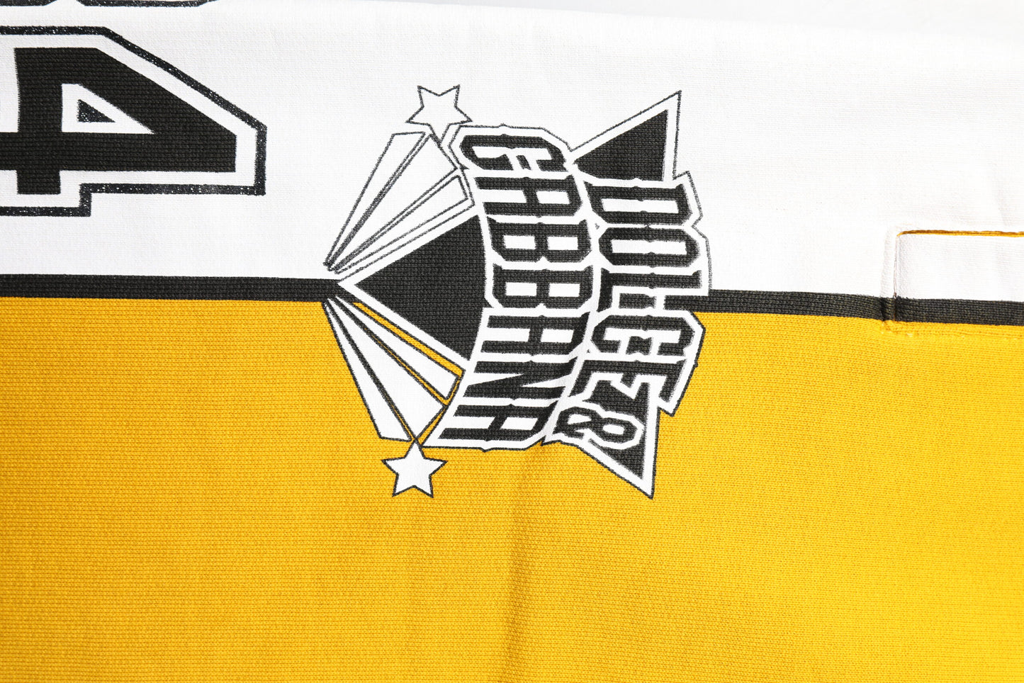 Yellow Print Cotton Drawstring Jogger Pants