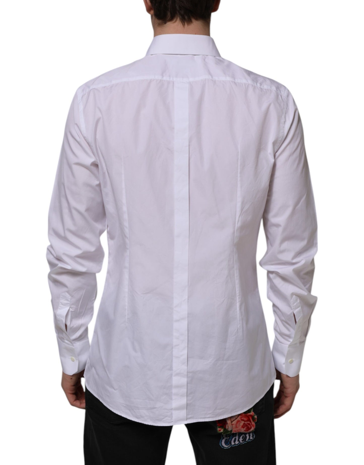 White Cotton GOLD Long Sleeves Formal Shirt
