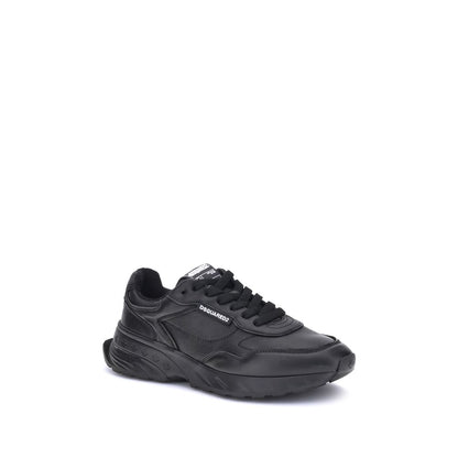 Black Calf Leather Bos Taurus Athletic Sneakers