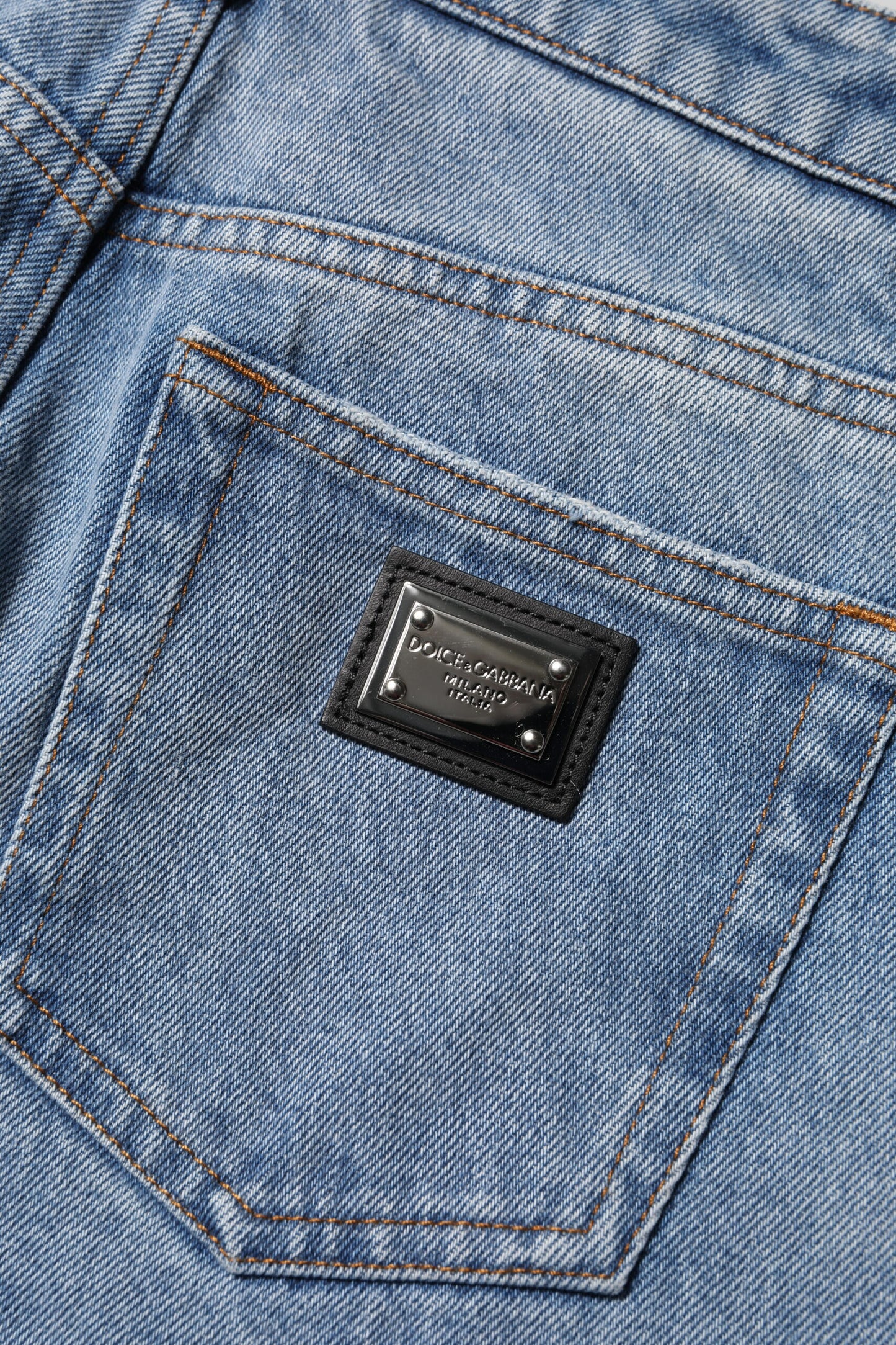 Blue Washed Skinny High Waist Denim Jeans