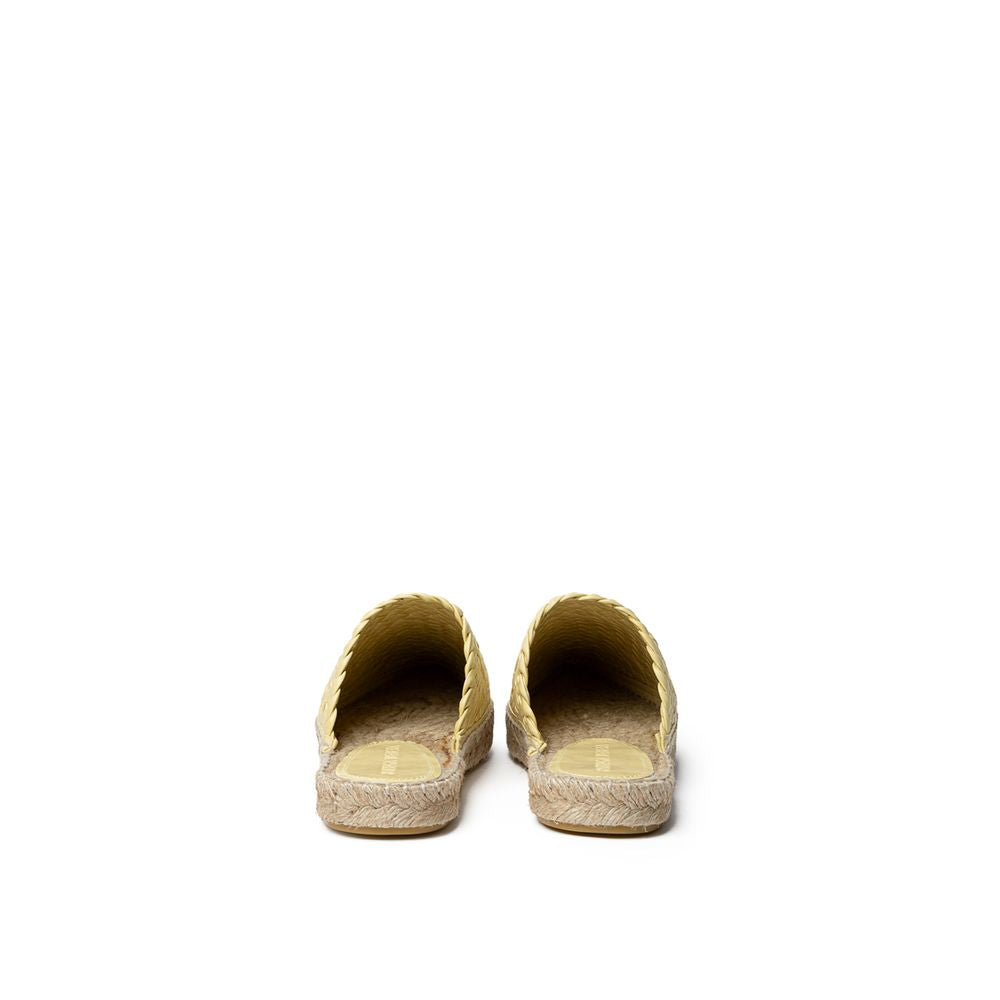 Yellow Leather Espadrille
