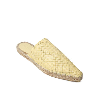 Yellow Leather Espadrille