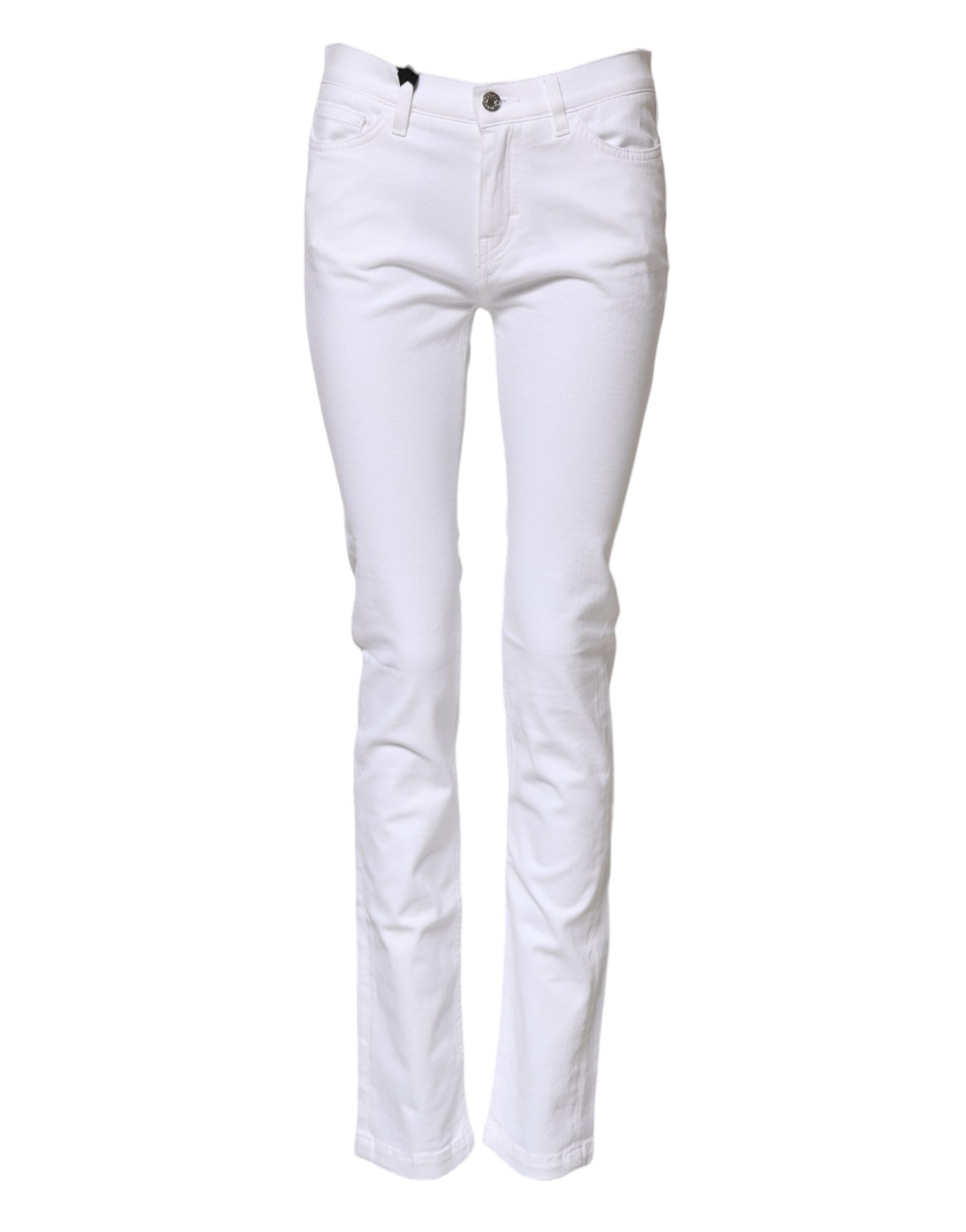White GRACE Mid Waisted Skinny Denim Jeans
