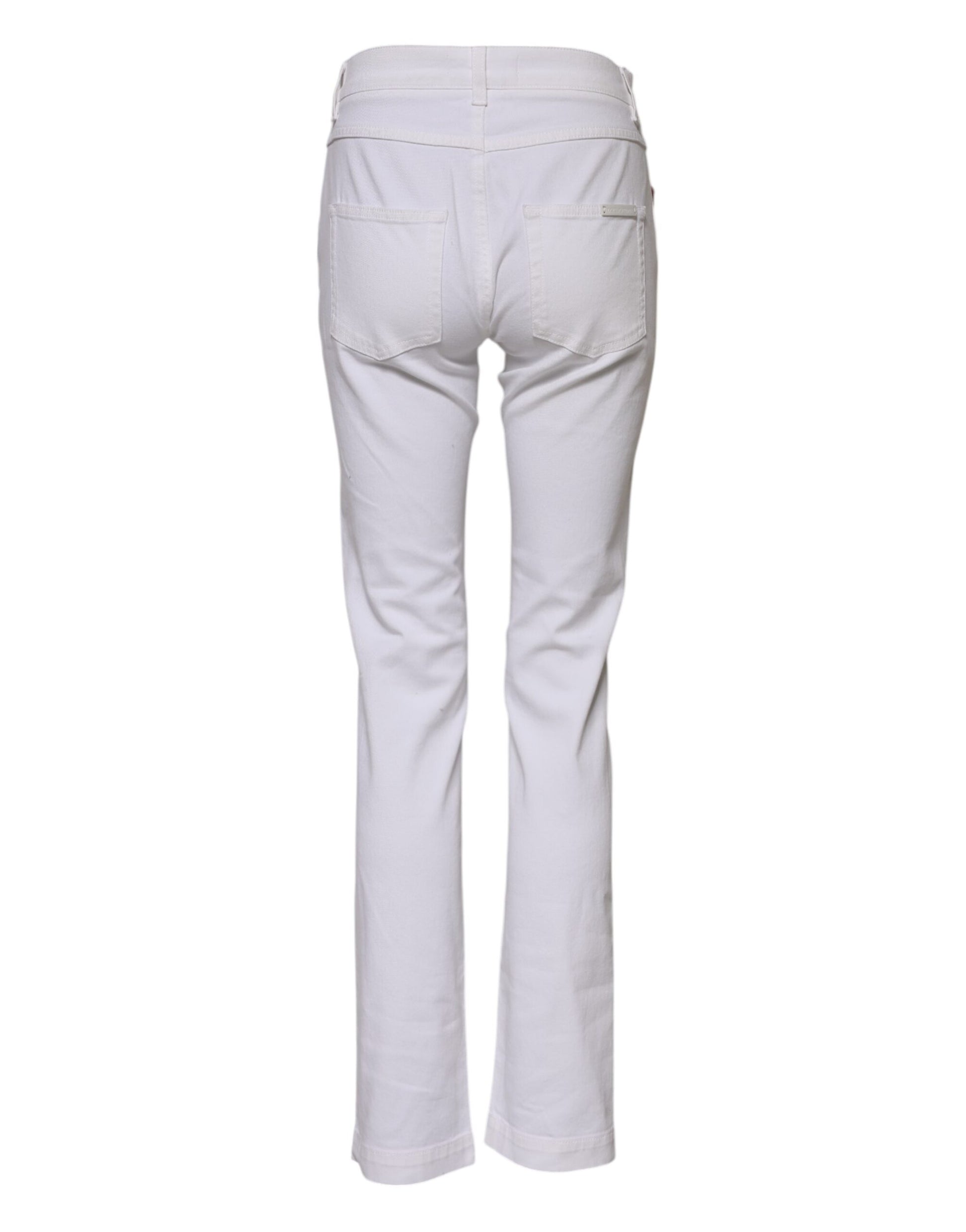 White Floral Embroidery GIRLY Denim Jeans