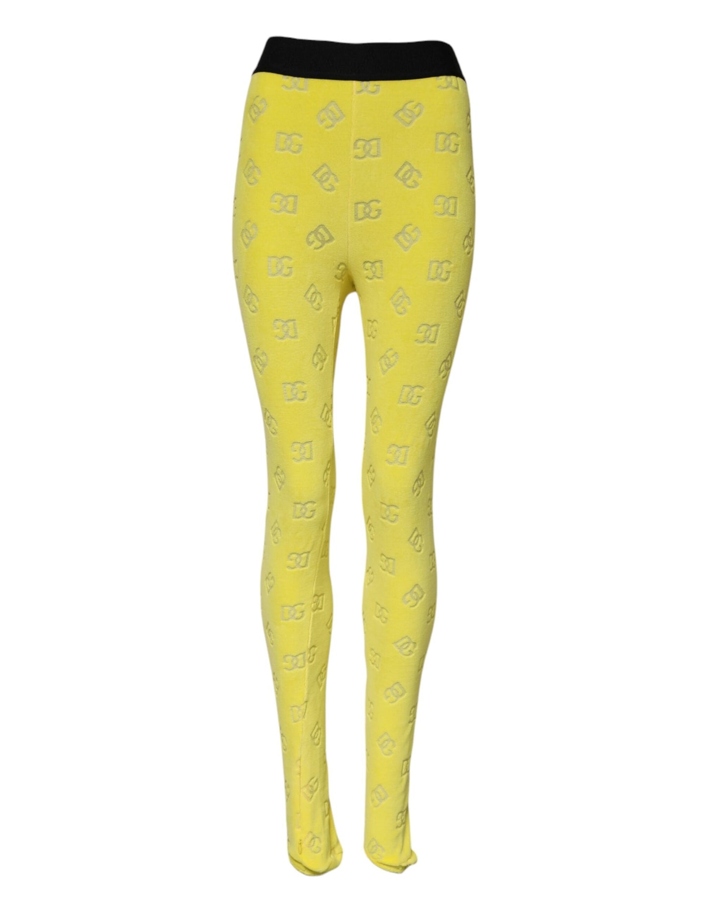 Yellow Logo Slim Fit Leggings Pants
