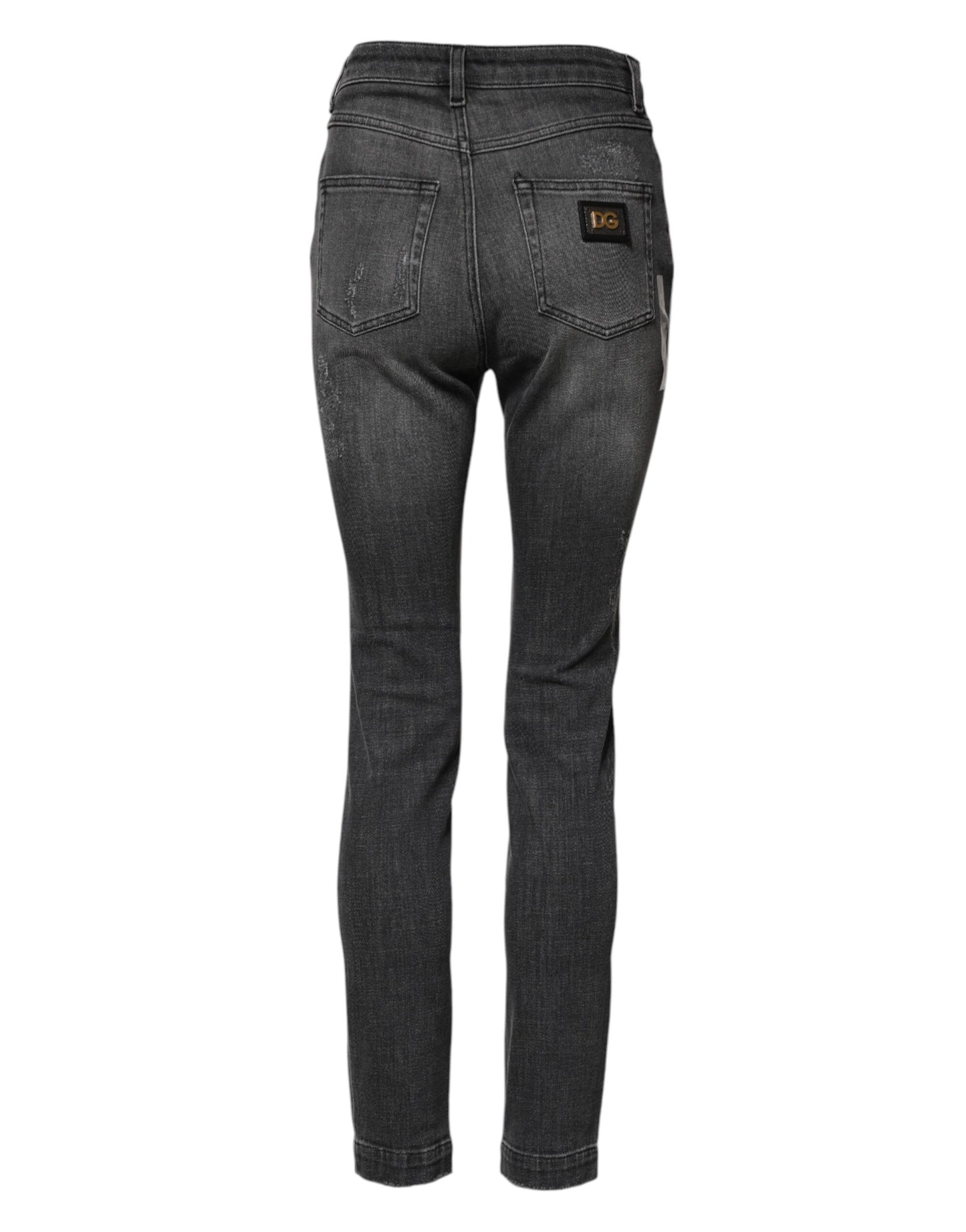 Dark Gray AUDREY Cotton Skinny Denim Jeans