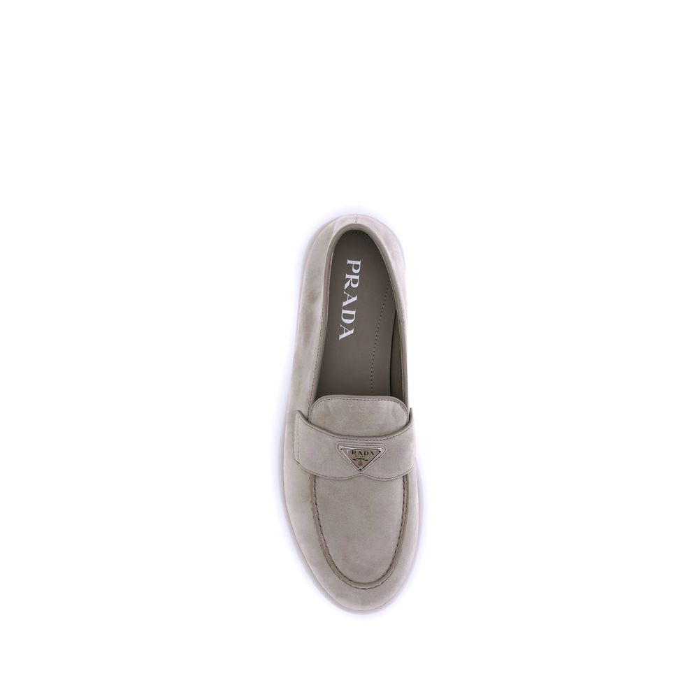 Beige Rubber Slip-On Loafers
