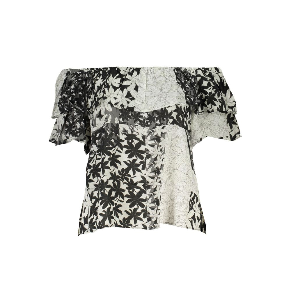 White Cotton Women T-Shirt
